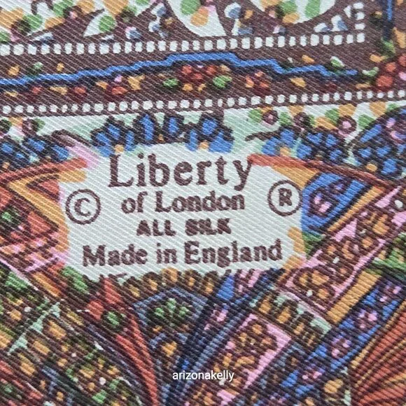 Vintage Liberty Silk Scarf Hand Rolled - Picture 3 of 14